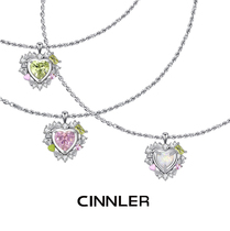 CINNLER Sweet Series Love Opal Powder Embo Enamel Penguish Piece Necklace LUCID