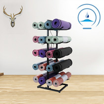 Large capacity yoga mat storage shelf finishing rack Multi-layer yoga hall gym foam shaft finishing and placing rack