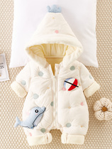 Korean baby winter clothes autumn and winter suits jumpsuit newborns winter padded clothes baby hugging clothes