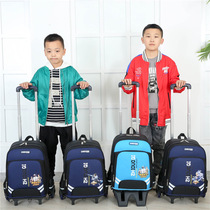 School bag Primary school students reduce the load to protect the back of the bag Princess childrens space rod 2021 new backpack with wheels