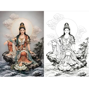 观音白描宣纸复刻-观音白描宣纸复刻促销价格、观音白描宣纸复刻品牌- 淘宝