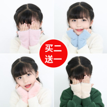 Childrens half-finger plush imitation mink velvet winter boys and girls students exposed finger gloves winter plus velvet thickened warm tide