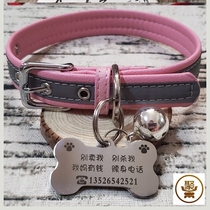 Dog brand Necklace Lettering tag Cat dog anti-lost identity card Dog tag Pet collar Small dog neck ring