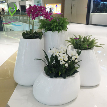 欧式玻璃钢异形花盆落地大花瓶花缸客厅商场酒店走廊门前装饰摆件