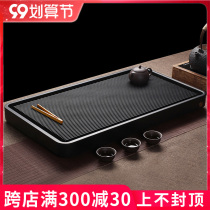 Black Bakelite tea tray German tea table Tea Sea rectangular simple drainage Taiwan electric Bakelite household tea tray
