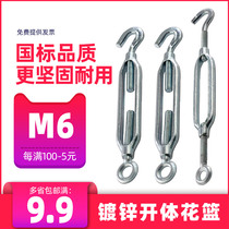Galvanized open body flower basket screw Wire rope tensioner tensioner Flower blue tight rope screw Bolt specification M6*100