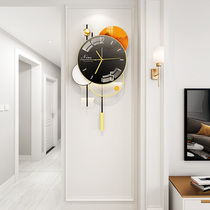 Modern minimalist art deco wall clock Living room creative fashion personality clock Dining room household mute clock hanging