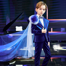 Romon boys suit childrens suit jacket British style handsome Korean version of foreign style three-piece flower girl show dress