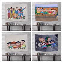 Japanese animation Crayon small new background cloth student dormitory bedside decoration cloth bedroom room tapestry live broadcast
