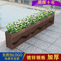 Flower box outdoor courtyard outside wrought iron Flower Pond planting simple outdoor fence partition mobile custom combination