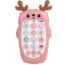 Baby can bite tooth glue baby simulation mobile phone early education puzzle story machine children music toy charging telephone