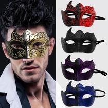 Party Bar Makeup Prom Mask Flat Head Half Face Spray Painted blindfold Venetian men and women Gold Pink plastic