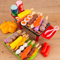 Childrens house toys cooking BBQ Barbecue set oven barbecue barbecue kebab simulation toy boy puzzle girl