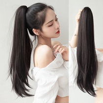 Grab clip micro-roll fake ponytail wig Female summer ponytail long hair simulation hair wig Braided wig piece strap type natural