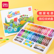 Del Stationery Oil Painting Stick Primary School Childrens Color Basic Crayon Set Oil Painting Painting Painting Tools