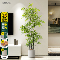 Roman mother Nantian bamboo simulation green plant living room next to the TV cabinet light luxury landing bionic fake plant potted ornament