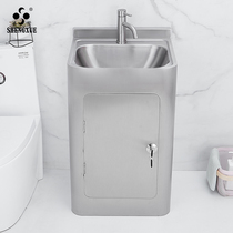 304 stainless steel basin outdoor floor-standing washbasin outdoor washbasin toilet balcony column wash basin