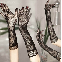 Fun lace gloves Underwear accessories Sexy transparent summer thin outdoor performance riding driving non-slip gloves