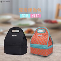 Western-style lunch box Hand bag female thick double insulation bag cold fashion work lunch bag waterproof out meal bag