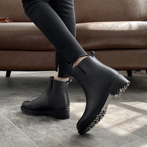 Rong Dai Jiayu Japanese rain shoes women short tube fashion rubber shoes wear water shoes overshoes kitchen shoes waterproof non-slip rain boots