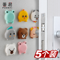 Thickened cartoon door handle anti-collision pad wall sticker door rear refrigerator anti-collision silicone protection cushion mute household