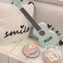 Ukulele Blue Boys and Girls cute little guitar beginner self-taught girl heart College student Uke Lili