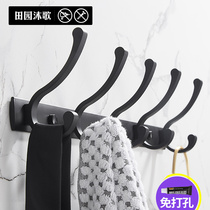 Clothes adhesive hook hook strong glue door wall wall coat hook a row of non-perforated clothes hook hangers