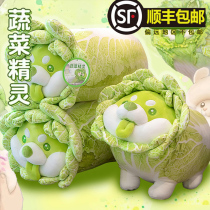 Vegetable Elf food dog Doll Doll Doll Gong Jun cabbage dog plush toy long strip sleeping pillow girl