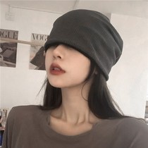 OOTDstudio Korean ins vintage Cold wind Joker pile cap knitted warm hat cold hat tide