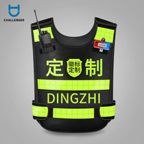 Hot Melt Pressure Character Reflective Vest Traffic Customised Reflective Safety Suit Night Reflective Waistcoat REFLECTIVE CLOTHING PRINT CHARACTER LOGO