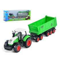 Childrens toy car farmer car simulation car alloy tractor model harvester transporter boy toy set
