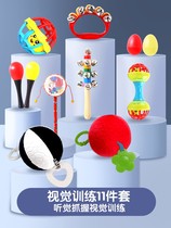 Baby newborn baby sand hammer Bell toy red sand egg Bell chase vision grasp training vision red ball