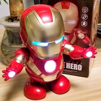 Charging USB wire trembles with electric singing and dancing Iron Man Reunion 4 Childrens robot 5 toys