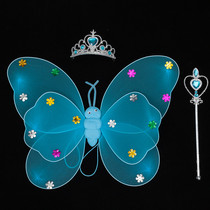Christmas childrens performance kindergarten princess wings props angel wings three-piece set of wonderful fairy fairy stick