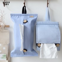 Toilet paper towel bag fabric tissue box can be hung cute hanging restaurant cartoon roll cloth cover Japanese car home