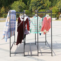 Outdoor drying rack double pole drying quilt tool windproof cool hanger outdoor floor open air balcony drying hanger
