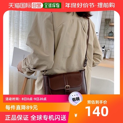 taobao agent [Japan Direct Mail] MINIMINISTORE Ms. Shoulder Bag Brown Vintage Leather Fashion Fashion Bag Women's Bags