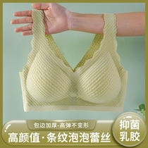 Cat man ladies underwear womens anti-sagging lace show small no underwire thick bra sexy beauty back thin bra women