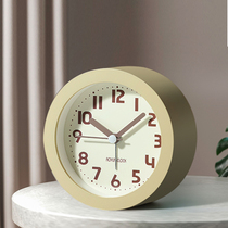 Nordic style simple mute small alarm clock creative bedroom clock student special children luminous bedside clock clock