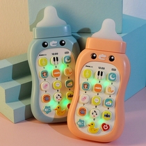 Baby puzzle early education boys and girls smart princess baby bottle toy mobile phone childrens simulation phone baby can bite