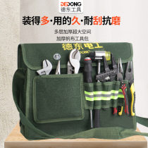 Tool bag Electrician special bag male repair bag Canvas thickened satchel Durable construction site woodworking waist bag Most functions