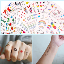 Childrens Tattoo Stickers Cartoon stickers Princess female waterproof printing paste paper Baby Christmas Safe non-toxic nail stickers