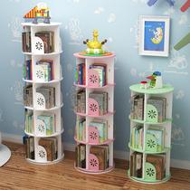 Creative Swivel Bookshelves Shelve Floor Minimalist Modern Economy Type Desk Student Children Creative Storage Bookcase