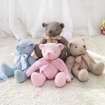Preparation of Mao Line Joint Bear Plush Male butterfly knot Little Bear Toys Childrens birthday Marriage Annual Meeting Gift