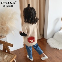 Little Girl Bag Fashion Mini 2022 New Pop Cute Ocean Gas Children Skew Satchel Baby Side Backpack Tide