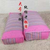 Big number old coarse cloth buckwheat shell square pillow single adult buckwheat leather cervical spine pillow domestic anti-mite pillow whole head