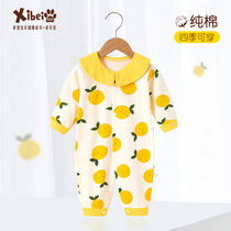 Newborn jumpsuit spring and autumn winter clothes baby ha clothes long sleeve climbing clothes newborn baby clothes cotton pajamas set