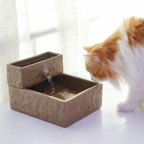 Large Capacity Pet Drinking Water Dispenser Teddy Bib Bear Dogs Kitty Supplies Live Water Automatic Circulation Water Basin Bowls Water Drinker