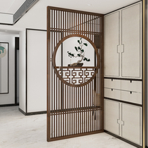 New Chinese style solid wood grille screen partition wall living room household porch shelter simple modern
