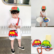 Neutral cartoon car child bag cute small satchel Korean fashion all-match boy messenger bag mobile phone bag